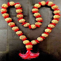 Five Mukhi Nepali Welcome Mala (54 Dana Red Valvate Tika base)